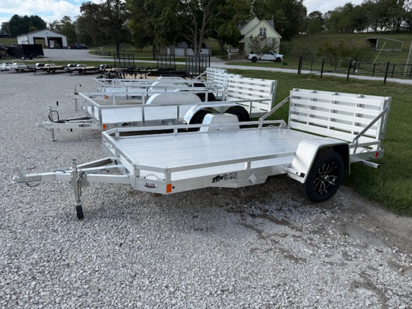 New 2026 Black Rhino 81X12 LOW PRO w/BIFOLD GATE Utility Trailer