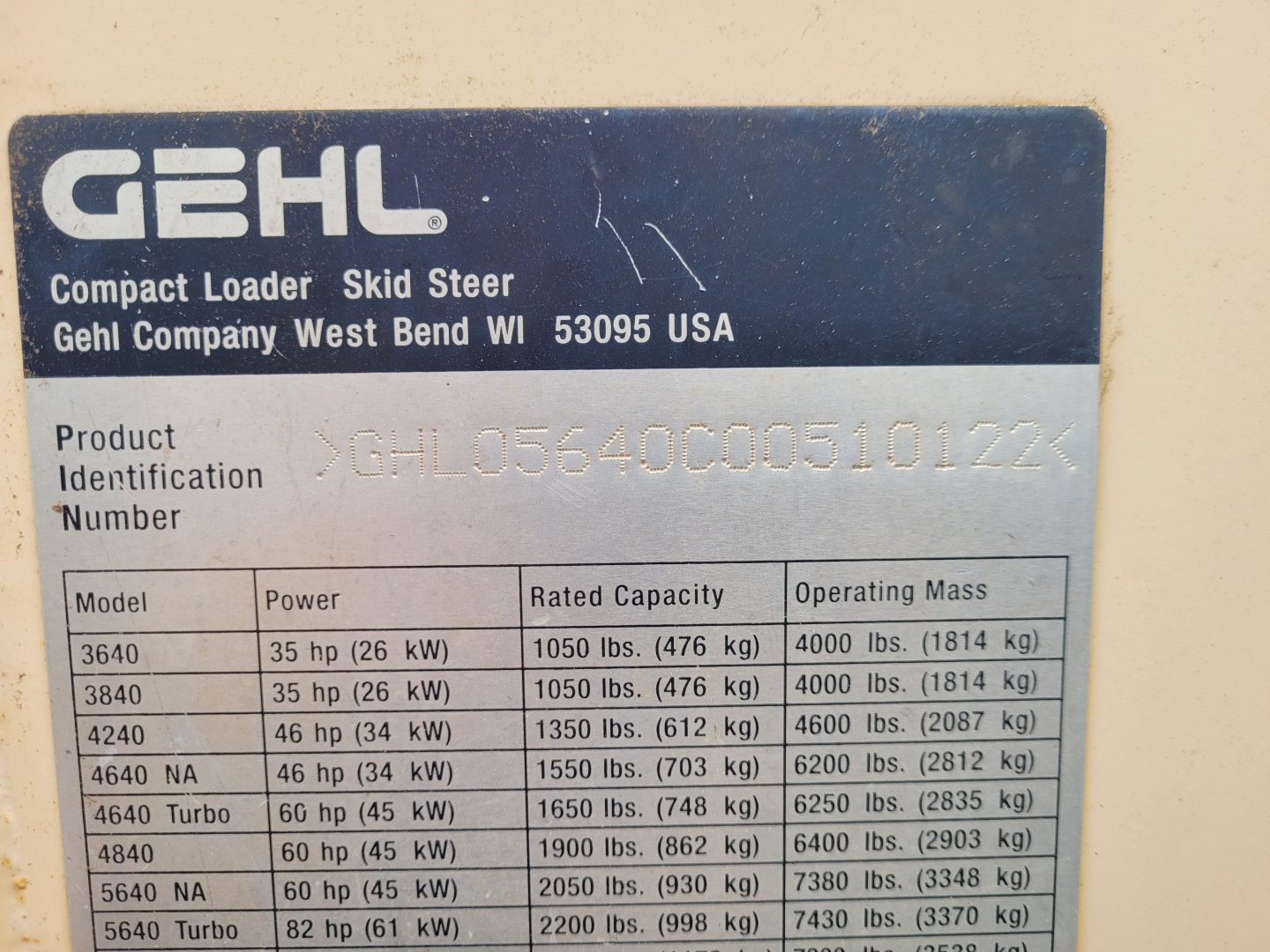 Used 2006 GEHL 5640 Skid Steer