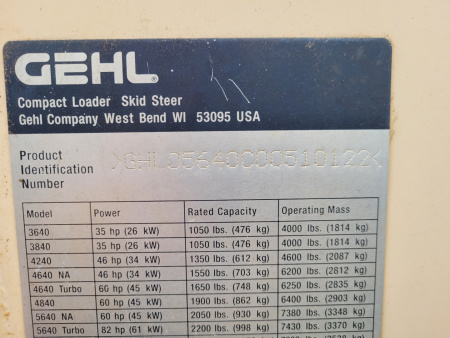 Used 2006 GEHL 5640 Skid Steer