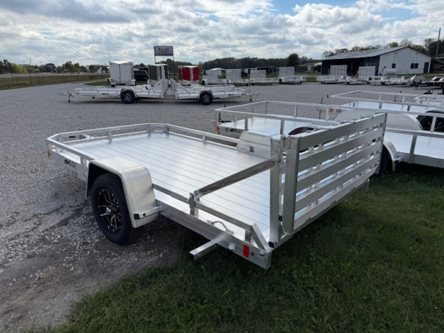 New 2026 Black Rhino 81X12 LOW PRO w/BIFOLD GATE Utility Trailer