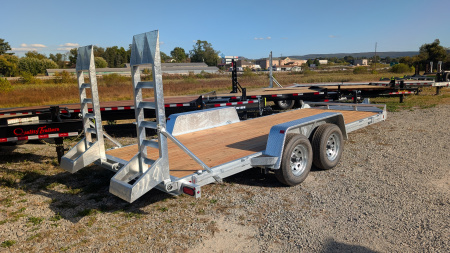 New 2026 BWise 18' Lo Pro GALVANIZED Equipment Hauler w/ No Dove