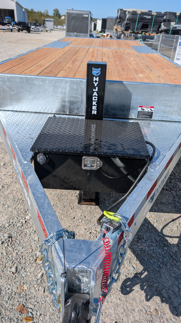 New 2026 BWise 24' HD Deckover GALVANIZED Power Tilt Trailer w/ Hydraulic Jack