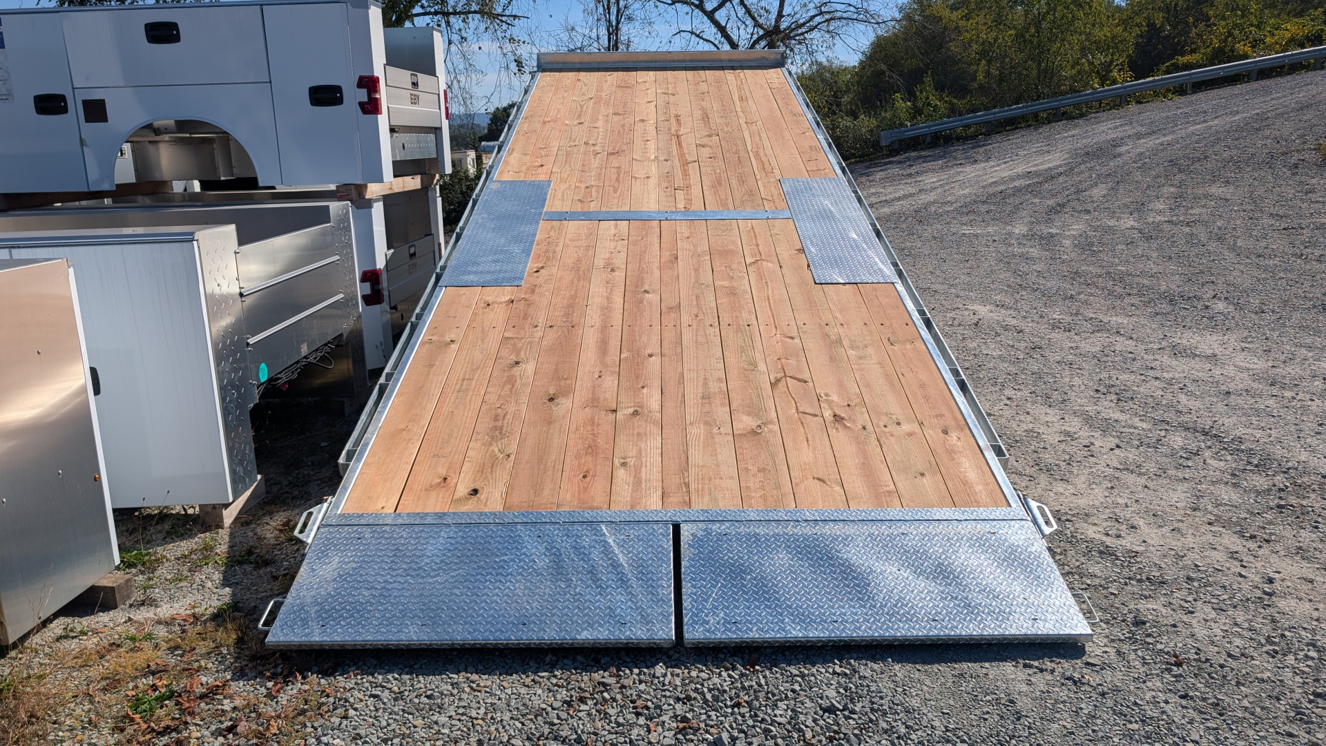 New 2026 BWise 24' HD Deckover GALVANIZED Power Tilt Trailer w/ Hydraulic Jack