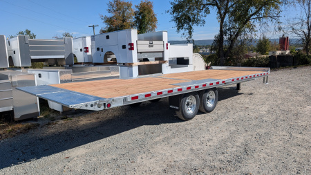New 2026 BWise 24' HD Deckover GALVANIZED Power Tilt Trailer w/ Hydraulic Jack