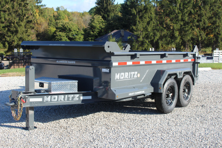 New 2026 Moritz 6' 10  x 12' Heavy Commercial DLH Series Dump Trailer - 14000# GVW