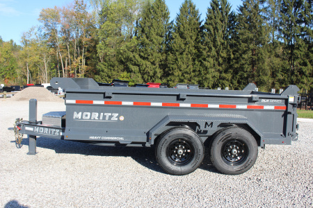 New 2026 Moritz 6' 10" x 12' Heavy Commercial DLH Series Dump Trailer - 14000# GVW