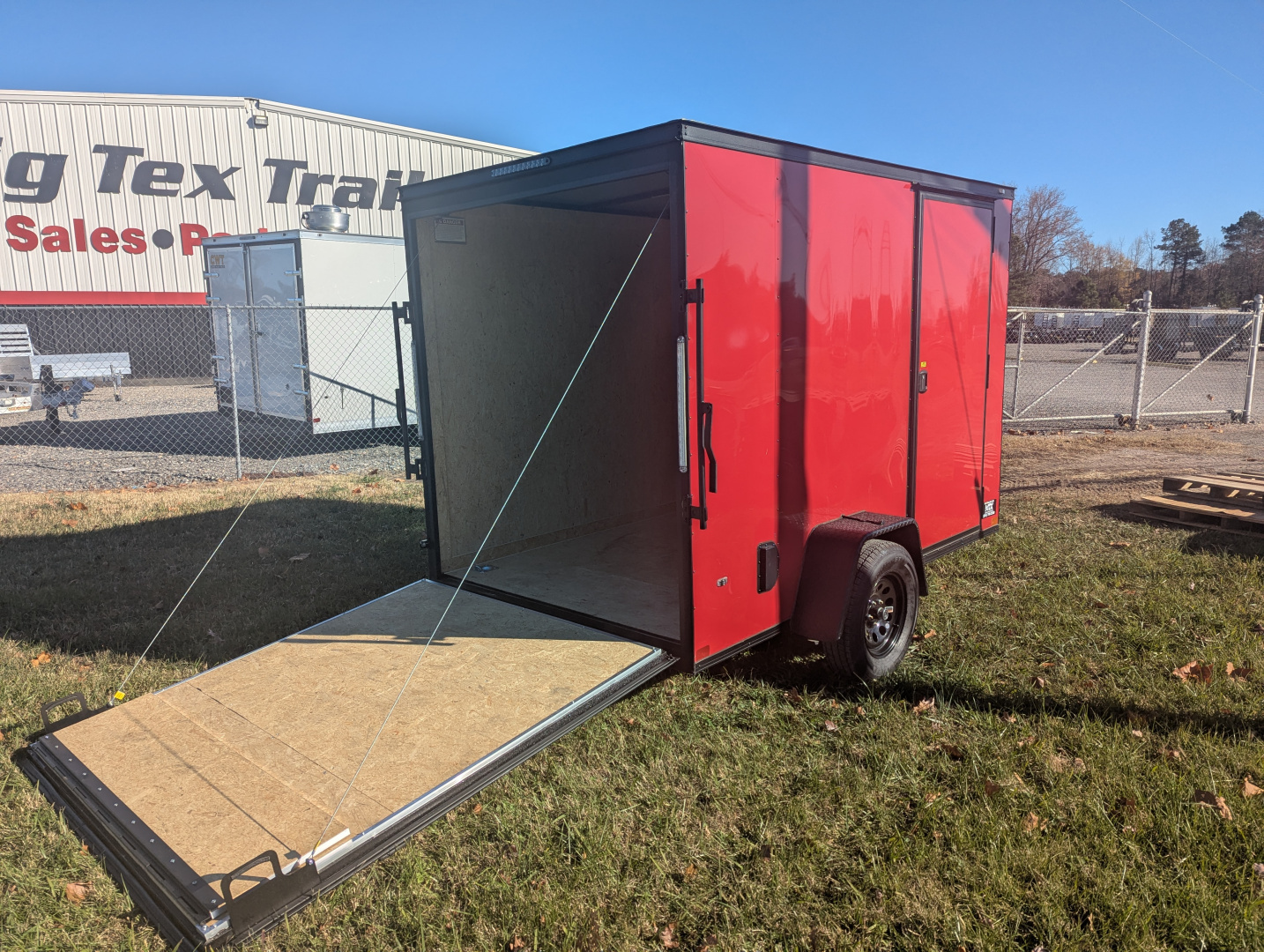 New 2025 Covered Wagon Trailers 6x10 Gold Series w/ Rear Ramp & Black Out Pkg Cargo / Enclosed Trailer