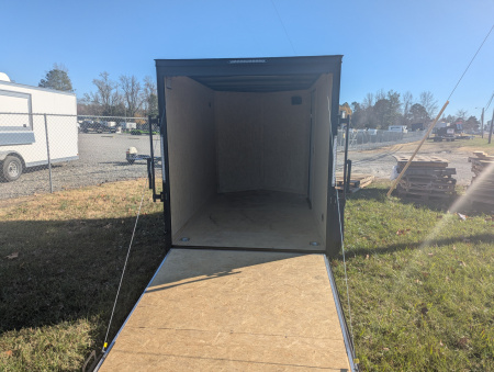 New 2025 Covered Wagon Trailers 6x10 Gold Series w/ Rear Ramp & Black Out Pkg Cargo / Enclosed Trailer