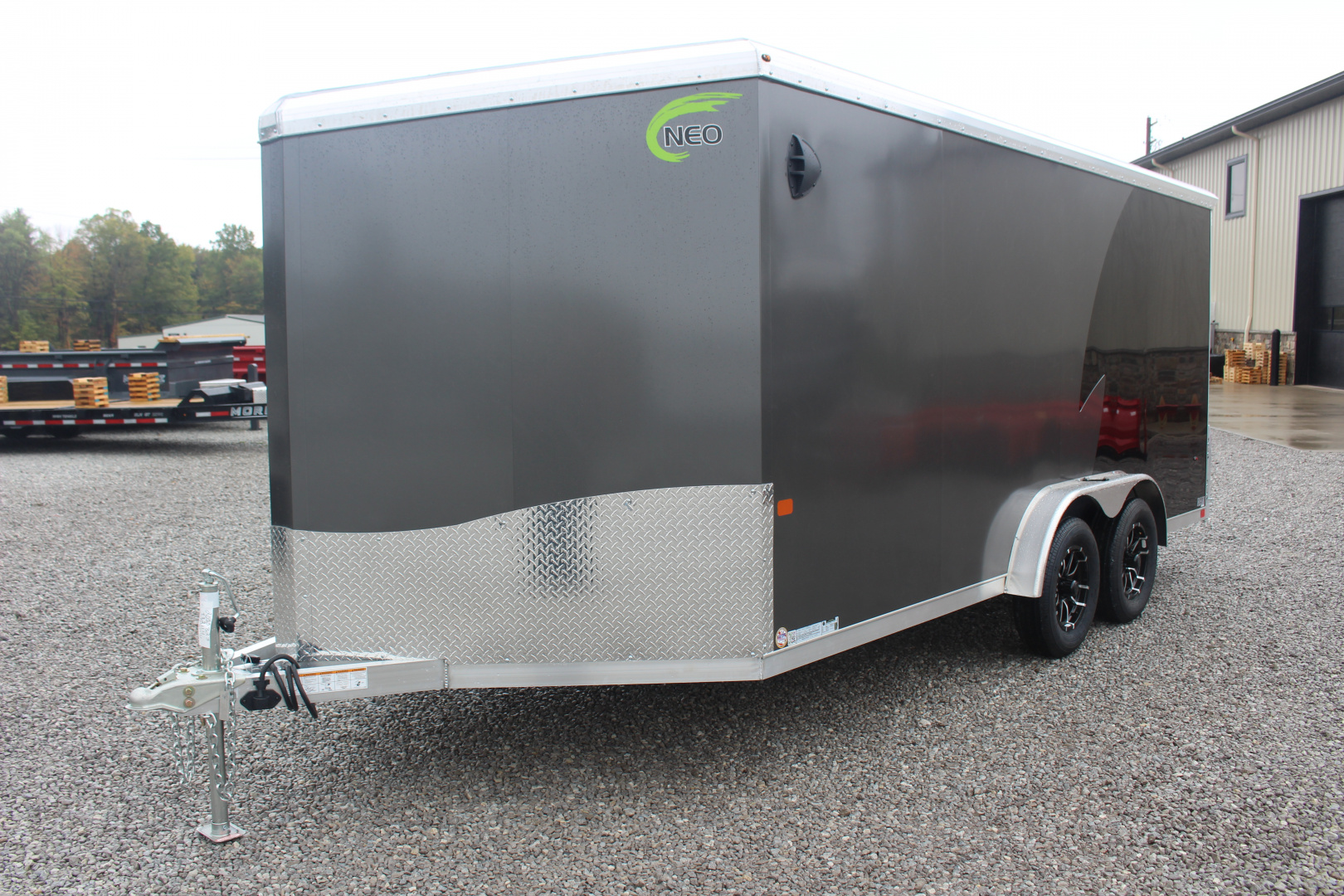 New 2026 NEO NAM 7.5' x 16' Aluminum Enclosed Motorcycle UTV Trailer - RAMP DOOR - 6.5' Interior Height - 7000# GVW