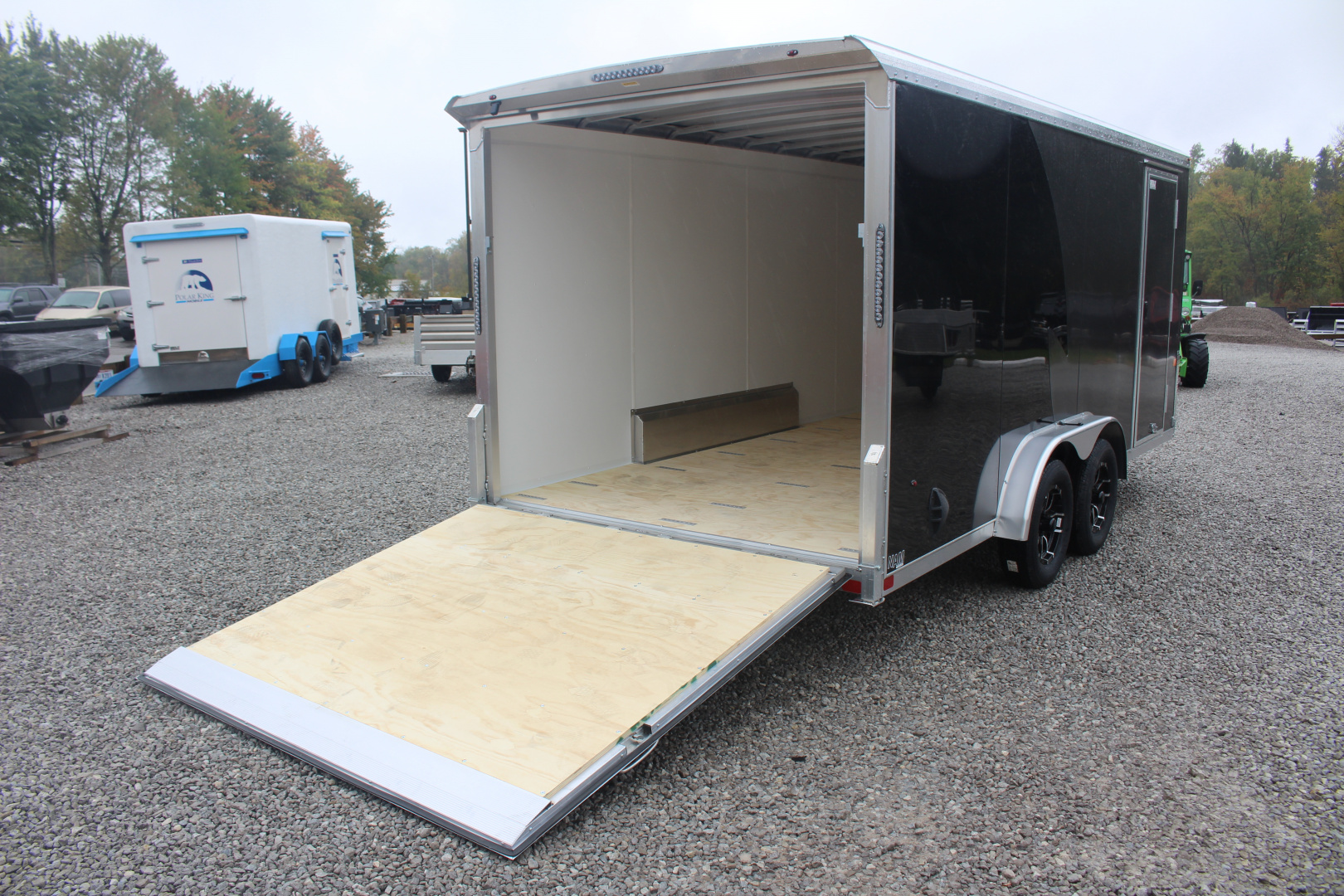 New 2026 NEO NAM 7.5' x 16' Aluminum Enclosed Motorcycle UTV Trailer - RAMP DOOR - 6.5' Interior Height - 7000# GVW
