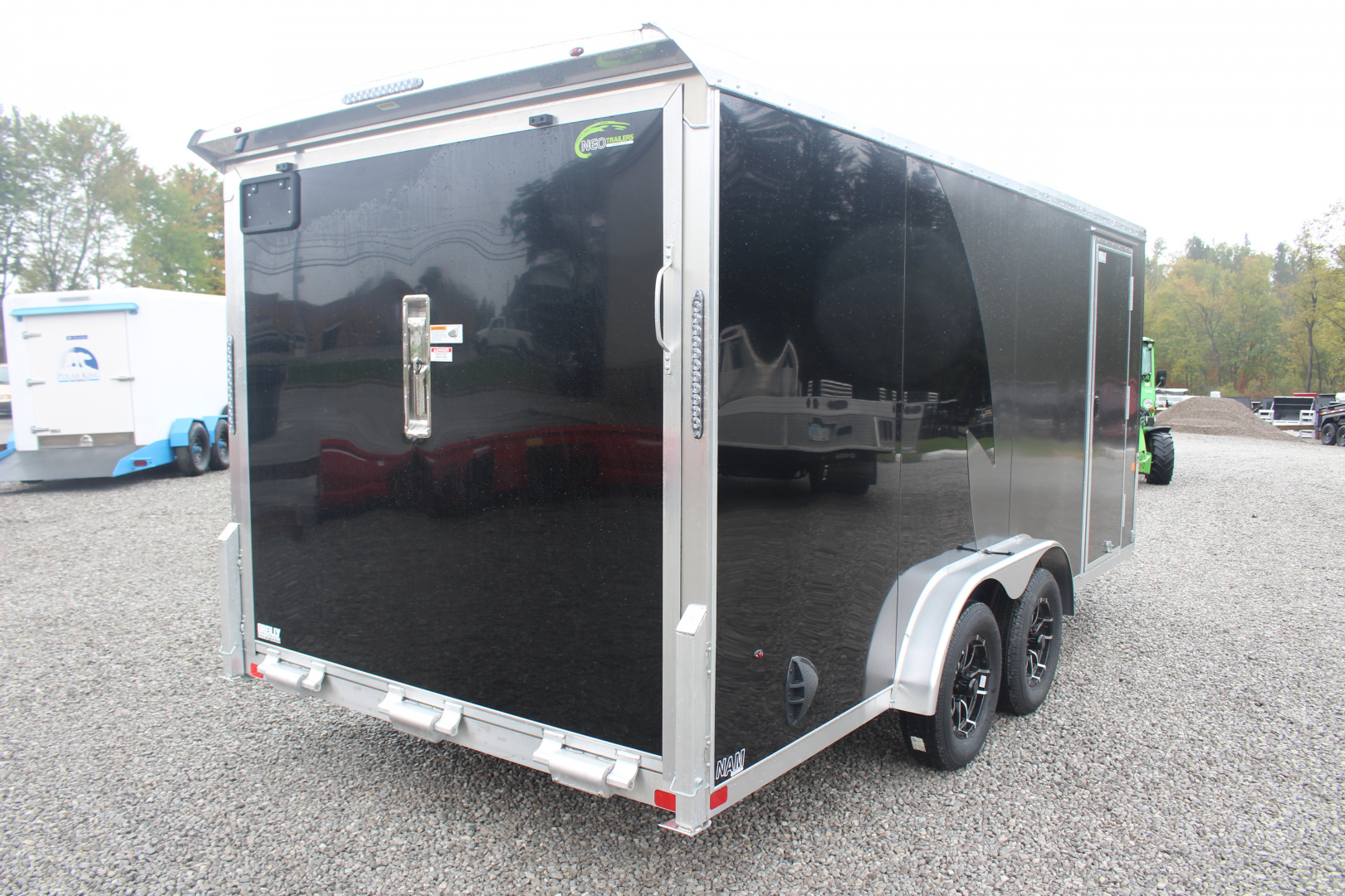 New 2026 NEO NAM 7.5' x 16' Aluminum Enclosed Motorcycle UTV Trailer - RAMP DOOR - 6.5' Interior Height - 7000# GVW