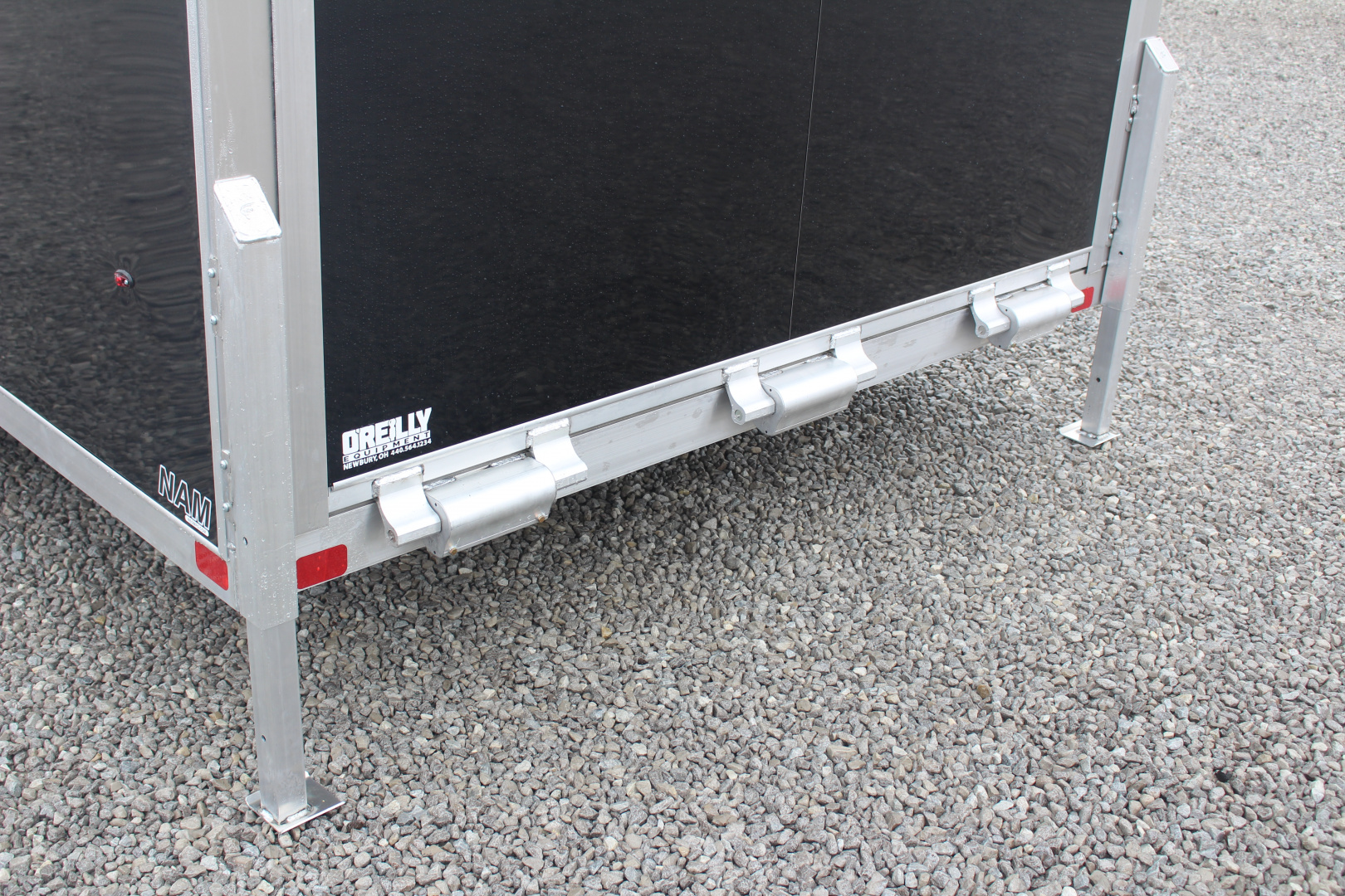 New 2026 NEO NAM 7.5' x 16' Aluminum Enclosed Motorcycle UTV Trailer - RAMP DOOR - 6.5' Interior Height - 7000# GVW