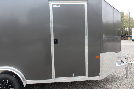 New 2026 NEO NAM 7.5' x 16' Aluminum Enclosed Motorcycle UTV Trailer - RAMP DOOR - 6.5' Interior Height - 7000# GVW