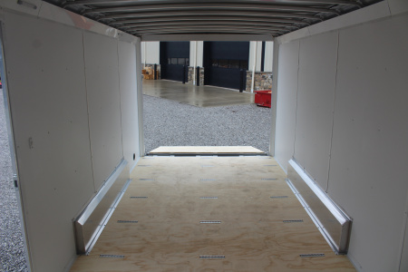 New 2026 NEO NAM 7.5' x 16' Aluminum Enclosed Motorcycle UTV Trailer - RAMP DOOR - 6.5' Interior Height - 7000# GVW