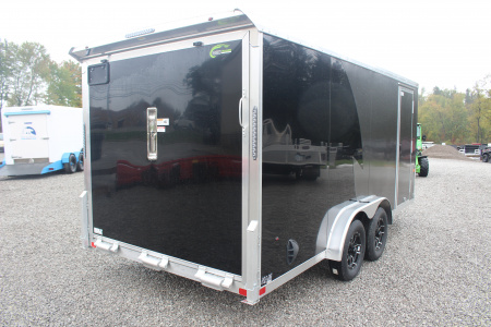New 2026 NEO NAM 7.5' x 16' Aluminum Enclosed Motorcycle UTV Trailer - RAMP DOOR - 6.5' Interior Height - 7000# GVW
