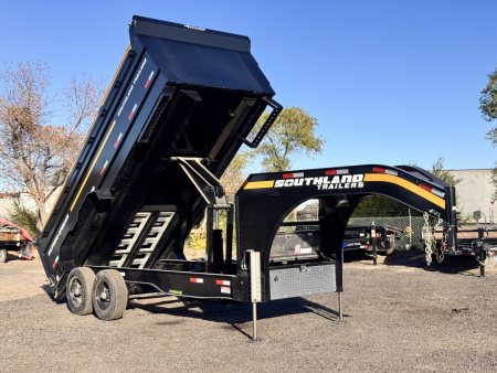 New 2026 Southland Trailers 7-16-4H Gooseneck Dump 12k Axles
