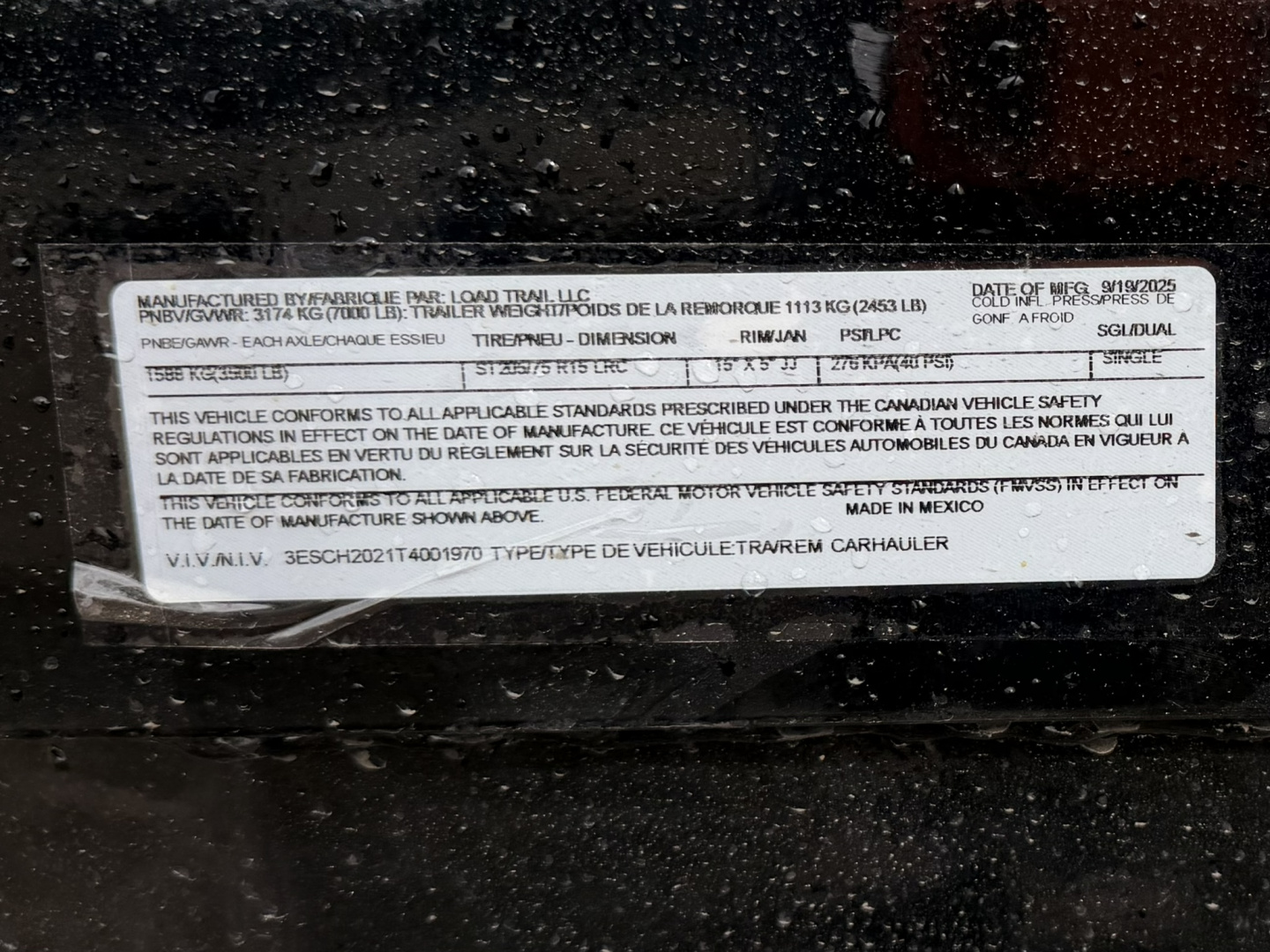 New 2026 Load Trail 7-20 Car Hauler 7K GVWR