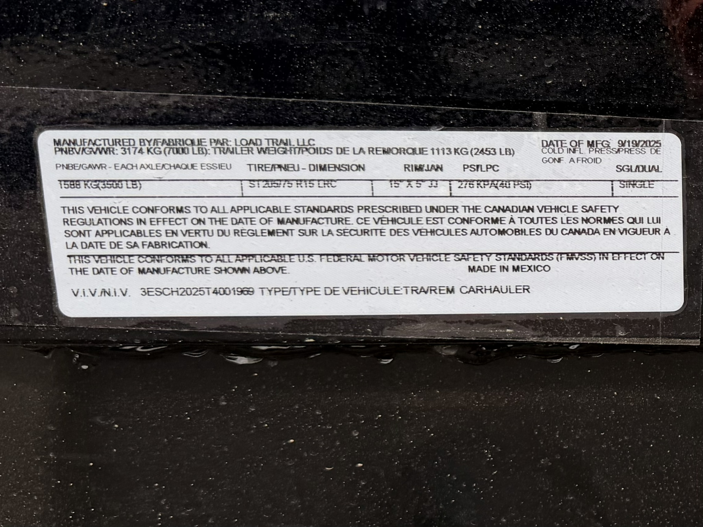 New 2026 Load Trail 7-20 Car Hauler 7K GVWR