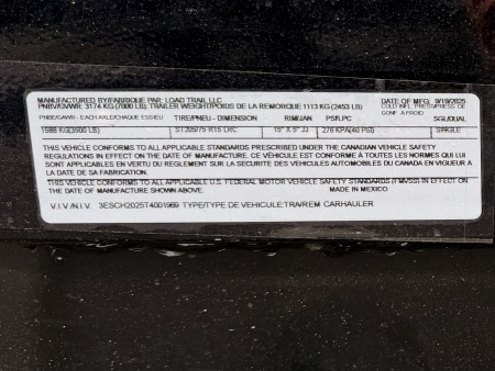 New 2026 Load Trail 7-20 Car Hauler 7K GVWR