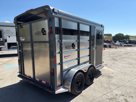 New 2026 C & B Quality Trailer Works MAV2HS-7K 14' Horse Trailer