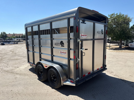 New 2026 C & B Quality Trailer Works MAV2HS-7K 14' Horse Trailer