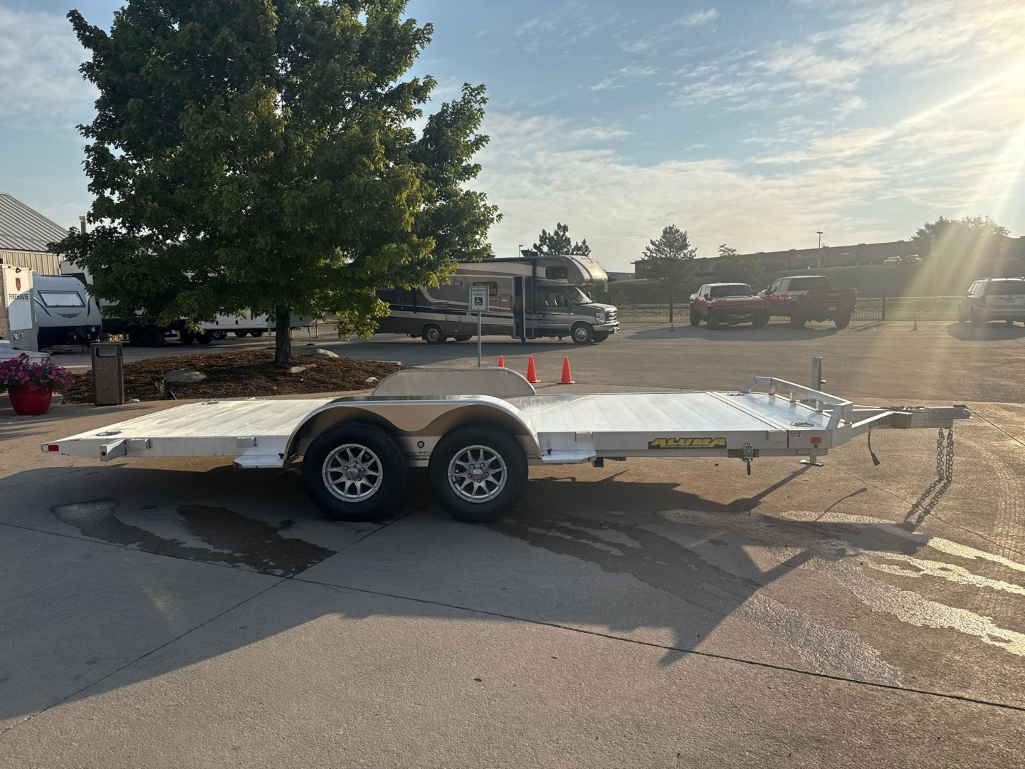 New 2026 Aluma 8216TILT-TA-EL-RTD Flatbed Trailer