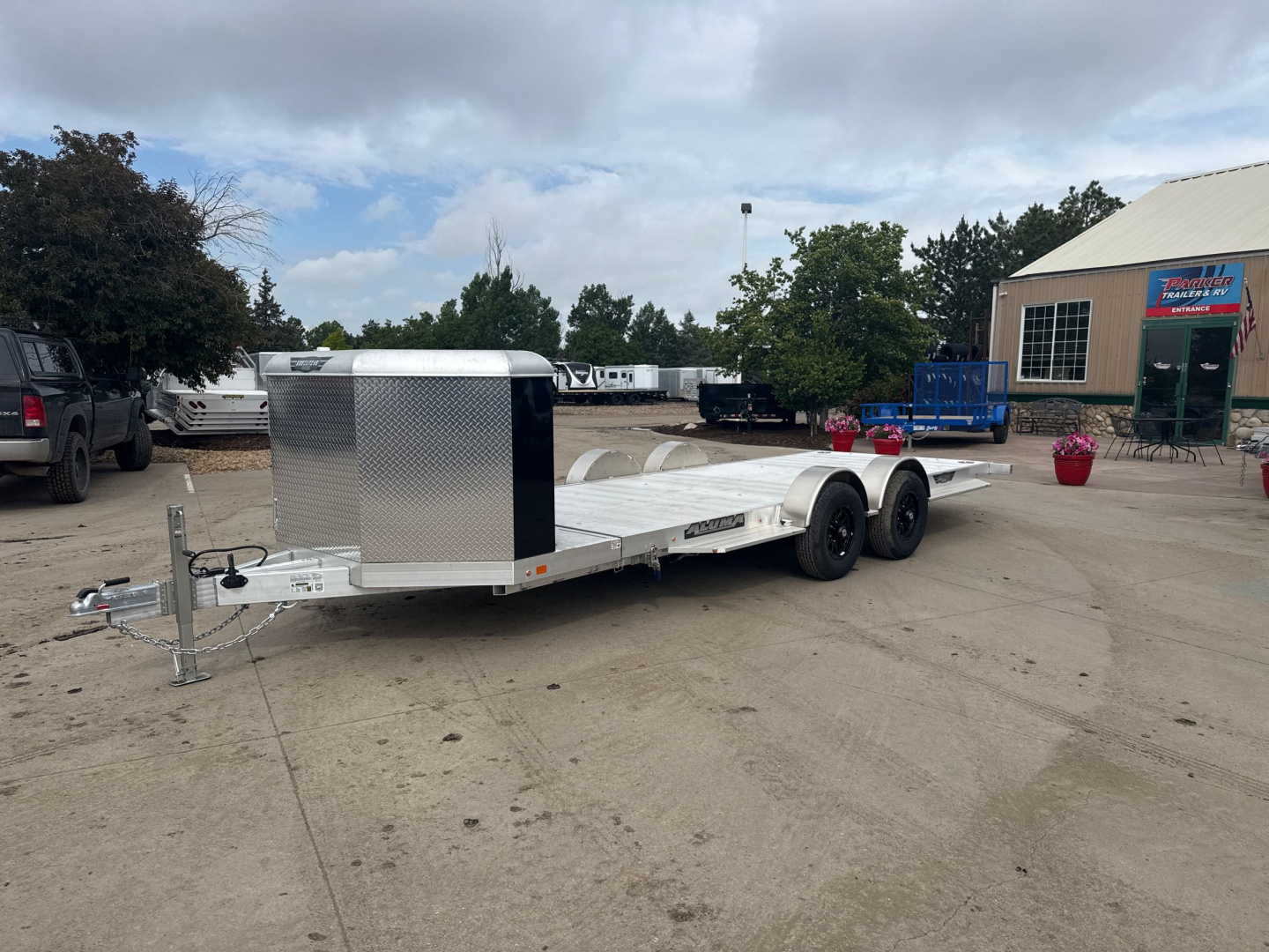 New 2026 Aluma 8218H-XL-TILT-TA-EL- Flatbed Trailer