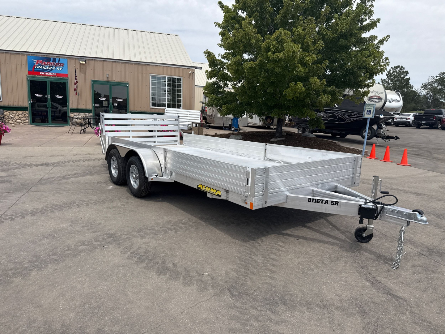 New 2026 Aluma 8116TA-EL-R-BT-SR Utility Trailer