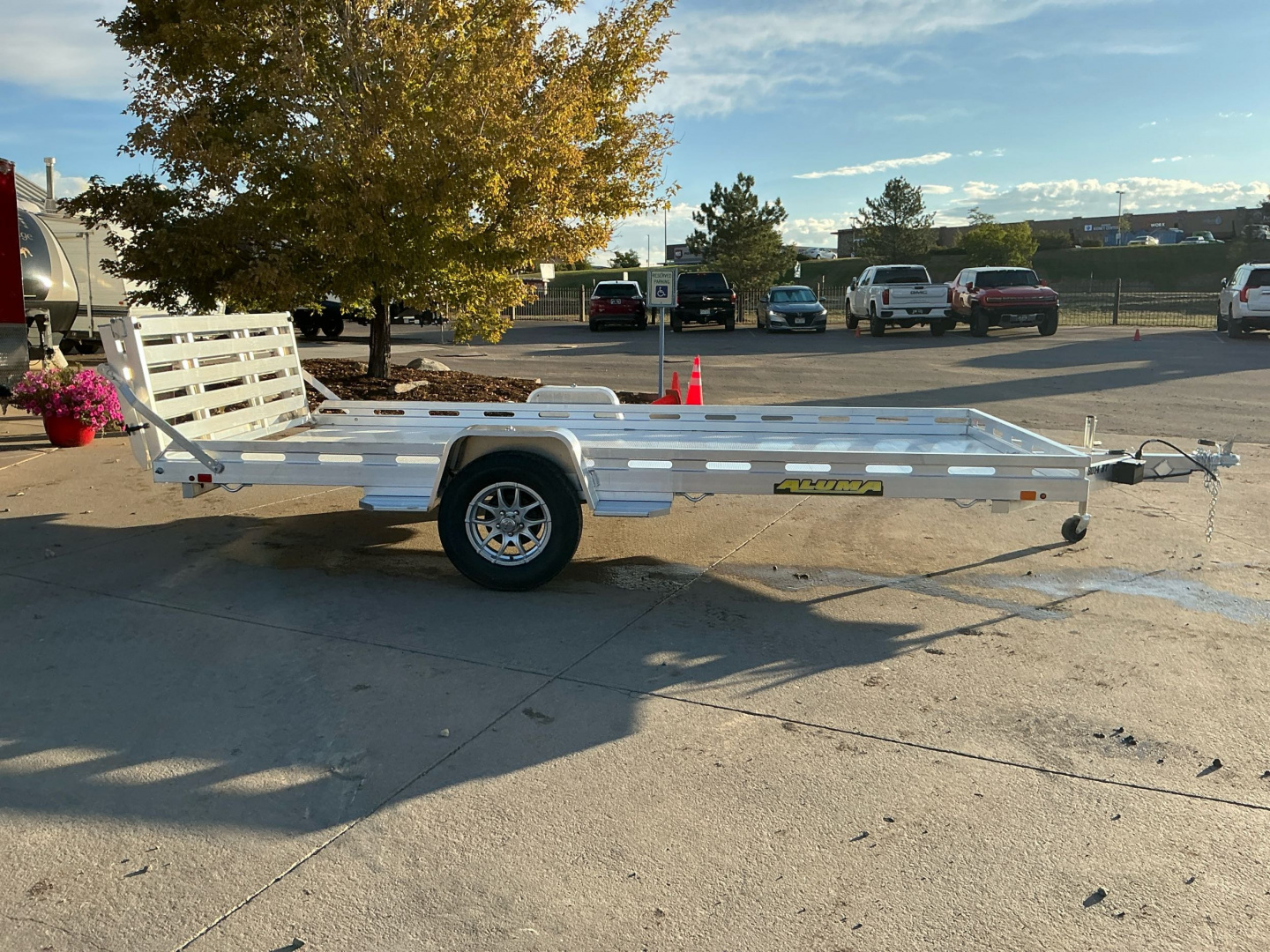 New 2026 Aluma 8014S-EL-BT Utility Trailer