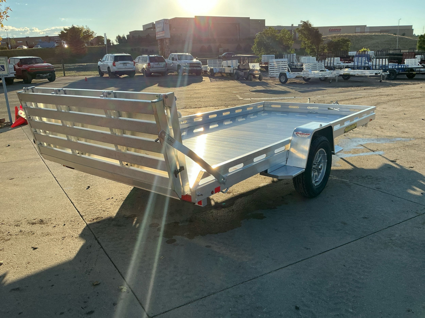 New 2026 Aluma 8014S-EL-BT Utility Trailer