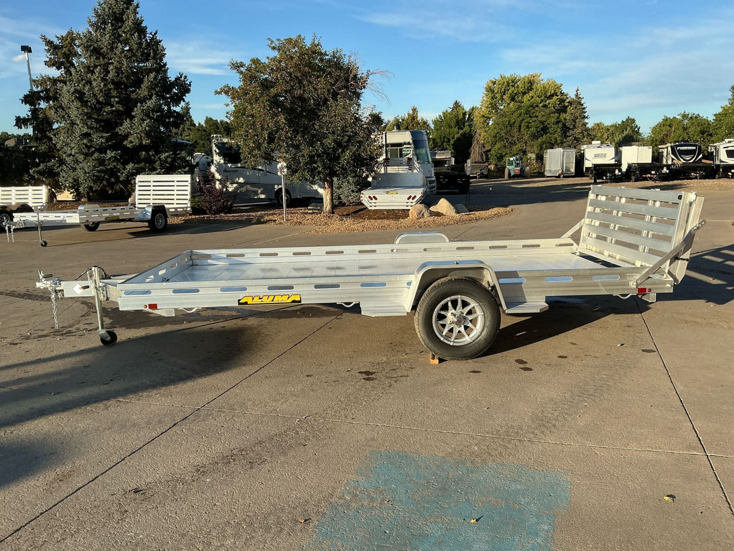 New 2026 Aluma 8014S-EL-BT Utility Trailer