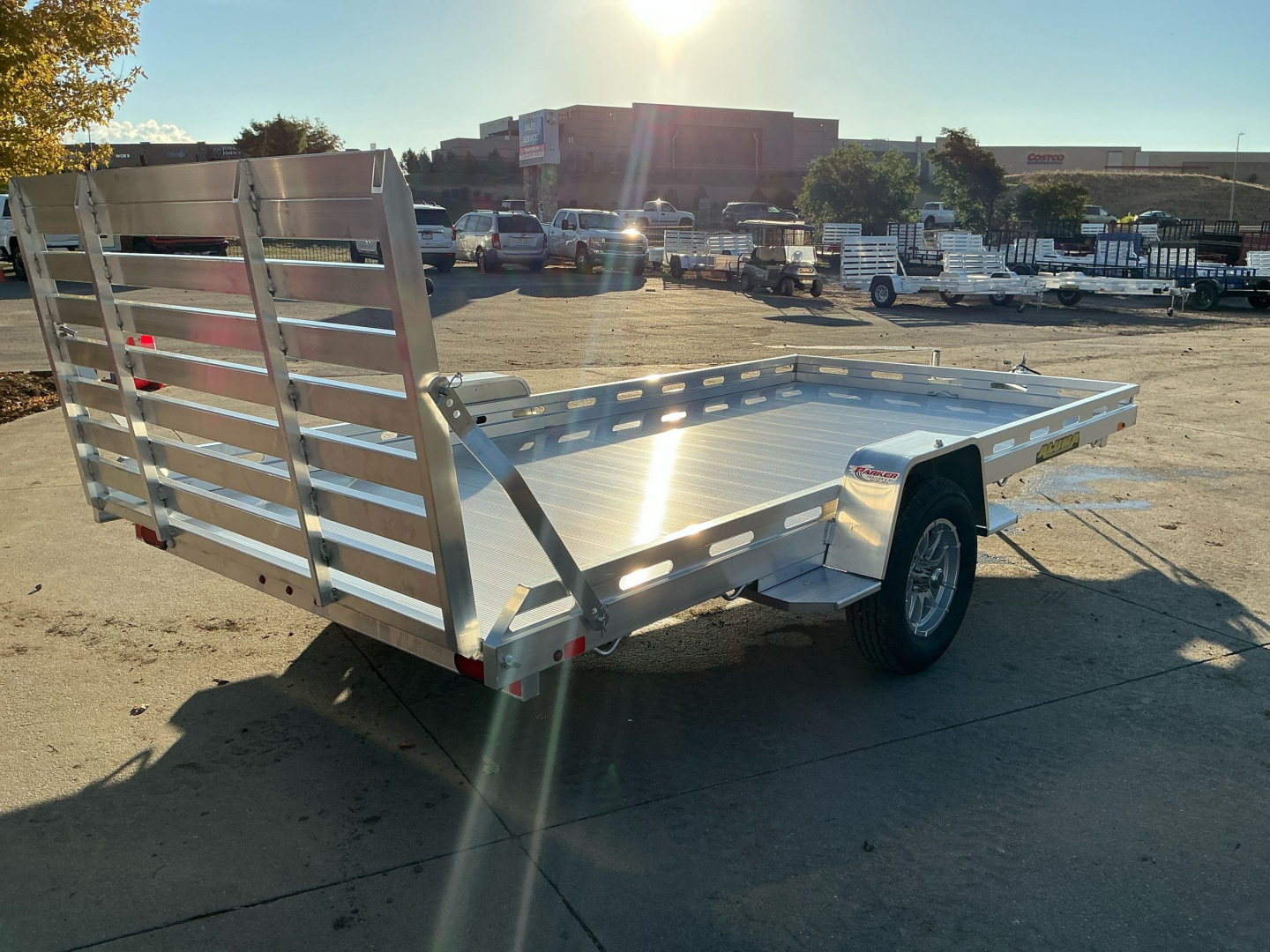 New 2026 Aluma 8014S-EL-TG Utility Trailer