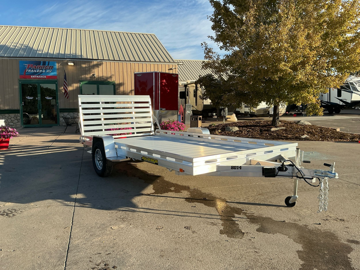 New 2026 Aluma 8014S-EL-TG Utility Trailer