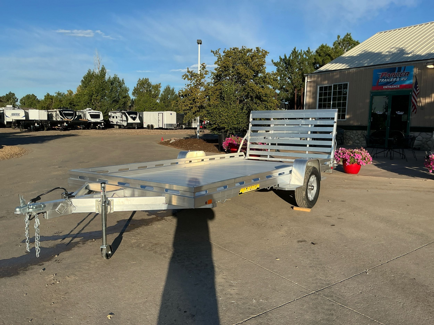 New 2026 Aluma 8014S-EL-TG Utility Trailer