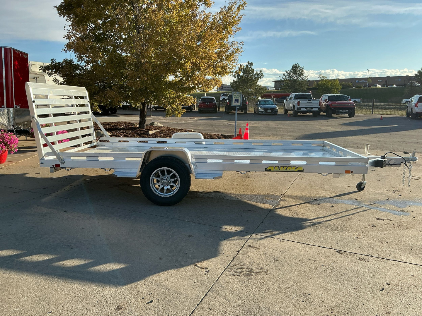 New 2026 Aluma 8014S-EL-TG Utility Trailer