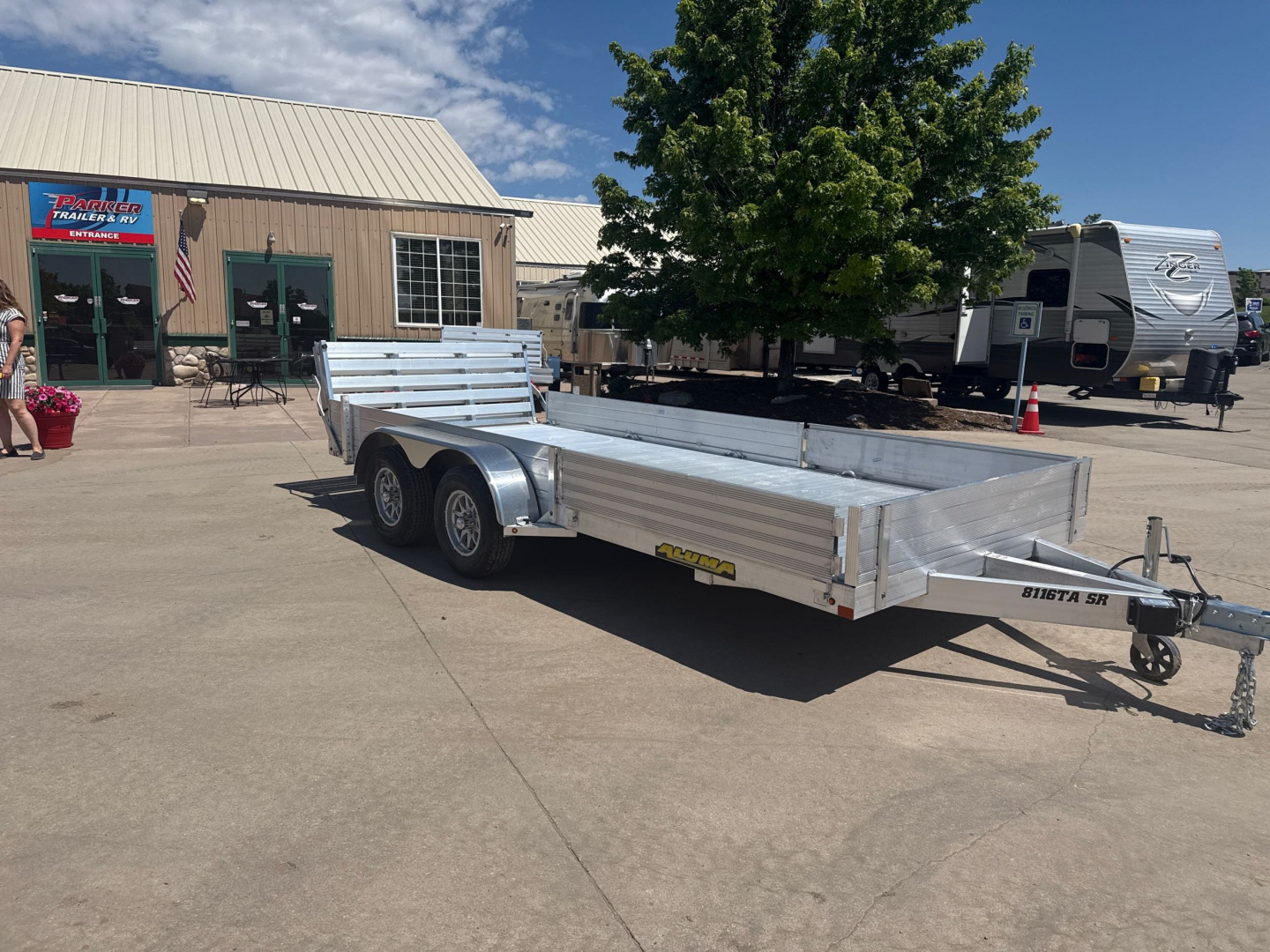 New 2026 Aluma 8116TA-EL-R-BT-SR Utility Trailer