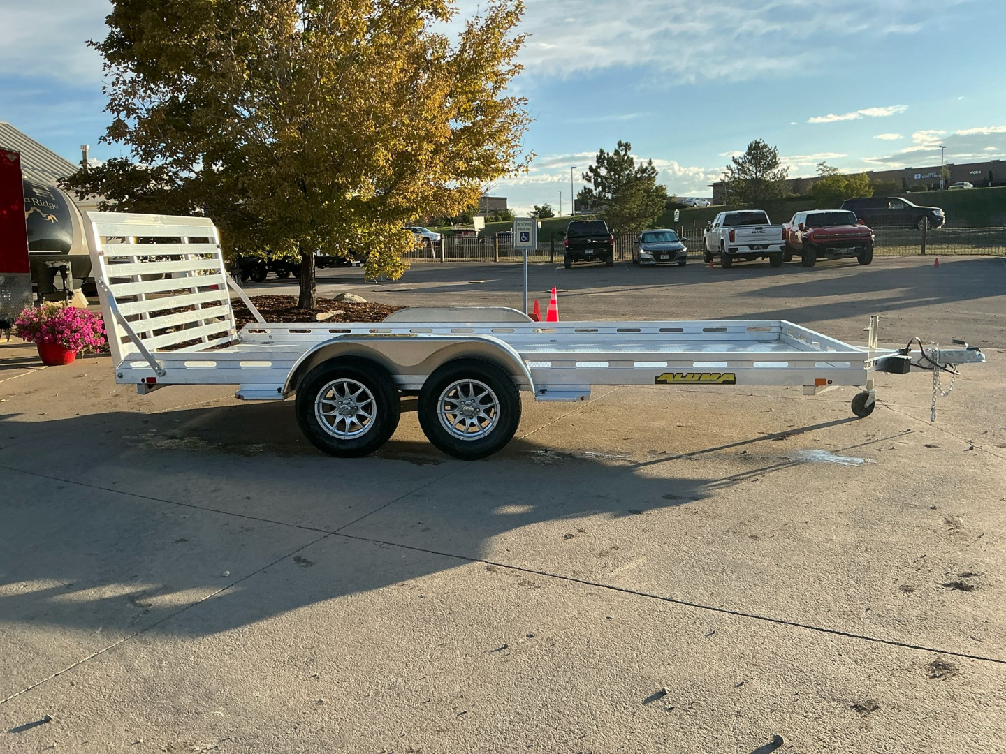 New 2026 Aluma 8016TA-EL-R-TG-RTD Utility Trailer