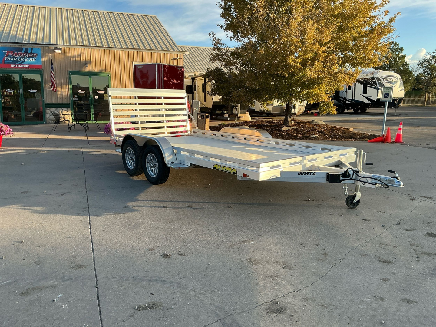 New 2026 Aluma 8014TA-EL-R-TG-RTD Utility Trailer