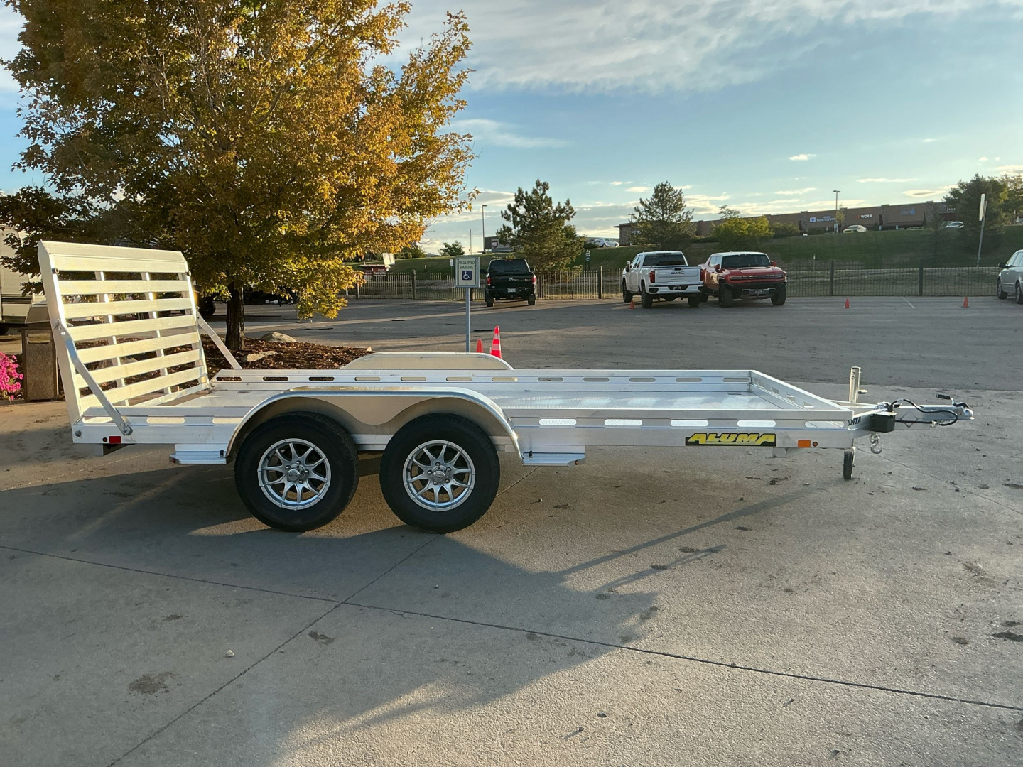 New 2026 Aluma 8014TA-EL-R-TG-RTD Utility Trailer