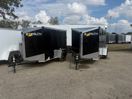 New 2026 5 X 8 Stealth Enclosed Trailer with BARN DOOR