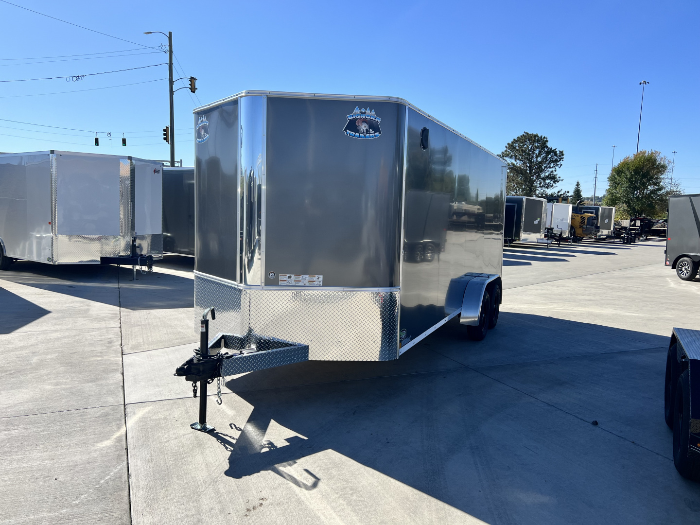 New LOWEST PRICES New 2026  Bighorn R&M 7x18 +2’V Rear Ramp Enclosed Cargo Trailer