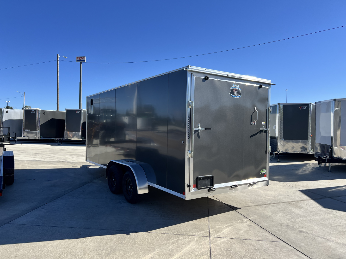 New LOWEST PRICES New 2026  Bighorn R&M 7x18 +2’V Rear Ramp Enclosed Cargo Trailer