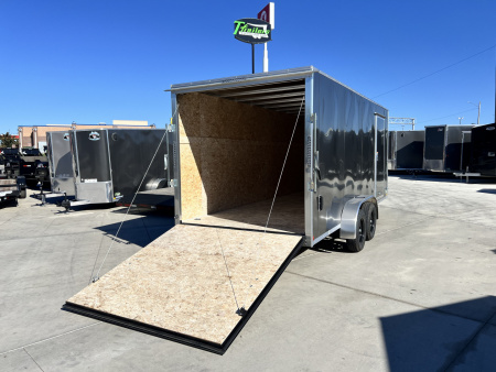 New LOWEST PRICES New 2026  Bighorn R&M 7x18 +2’V Rear Ramp Enclosed Cargo Trailer