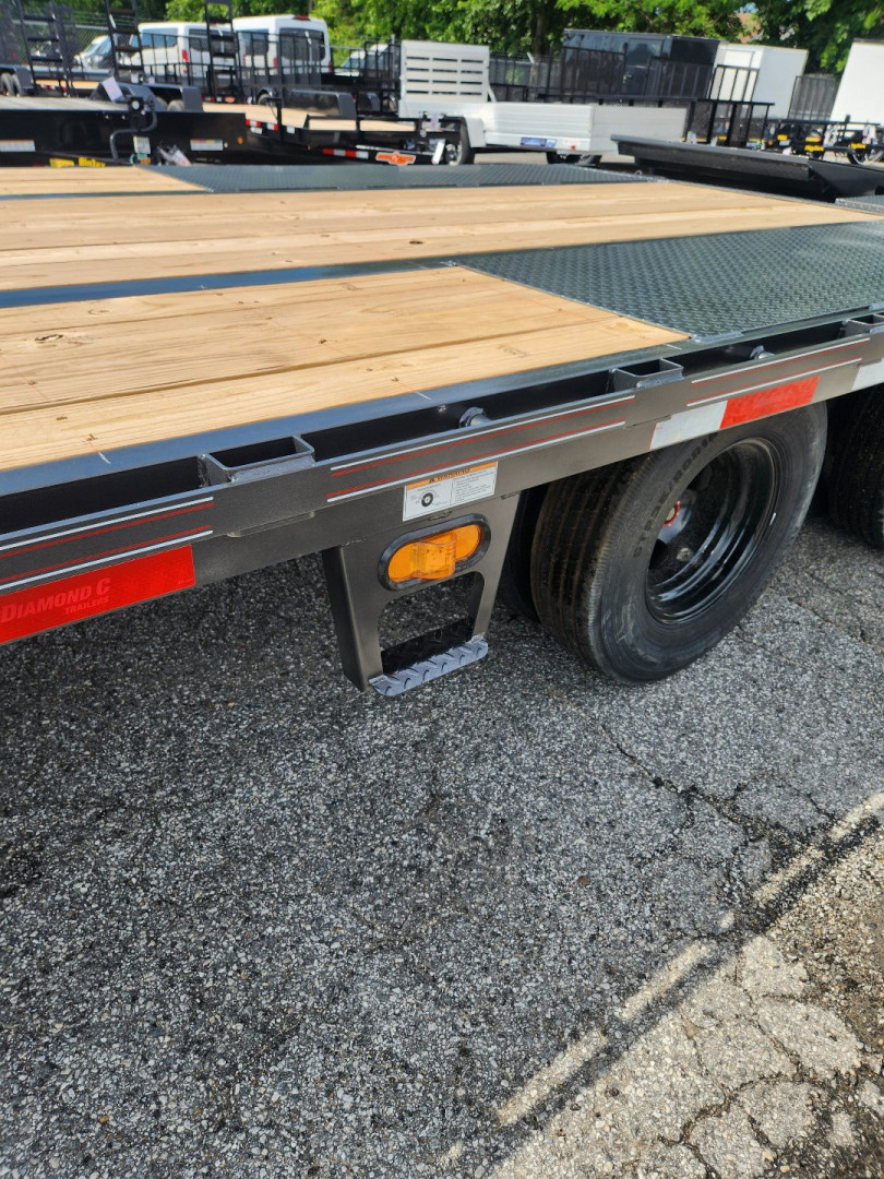 New 2026 Diamond C Trailers PX 210 25' Pintle Trailer w/ Fold Up Ramps 25K GVWR Deckover Trailer