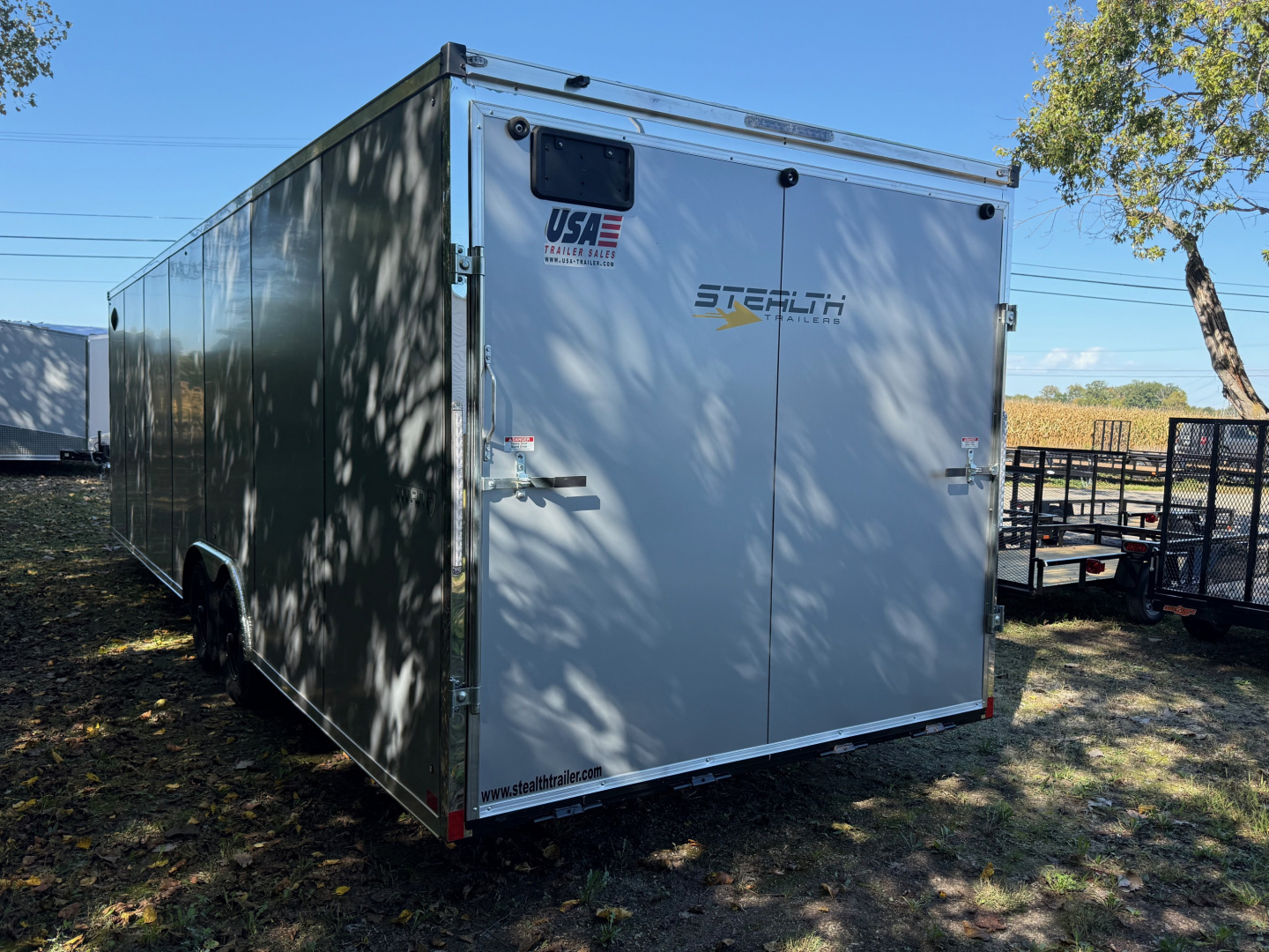 New 2026 Stealth Titan 8.5 x 28 Enclosed Car Hauler with Ramp 10K GVW with 7ft interior and Screwless Exterior