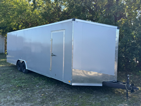 New 2026 Stealth Titan 8.5 x 28 Enclosed Car Hauler with Ramp 10K GVW with 7ft interior and Screwless Exterior