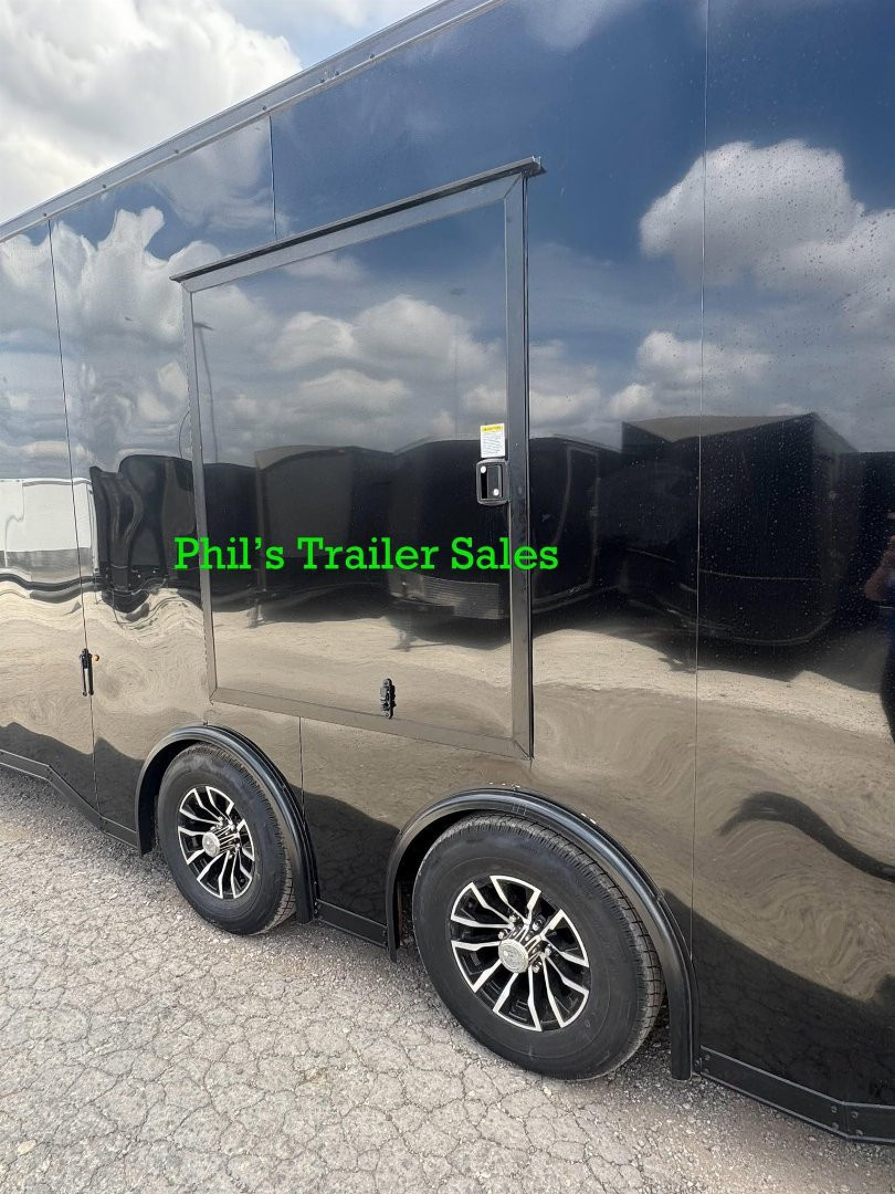 New Pace American 8.5 X28 CARGO SPORT Car / Racing Trailer ESCAPE DOOR SPREAD AXLES & UPGRADED .080 EXTERIOR!