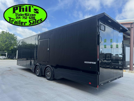 New Pace American 8.5 X28 CARGO SPORT Car / Racing Trailer ESCAPE DOOR SPREAD AXLES & UPGRADED .080 EXTERIOR!