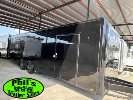 New Pace American 8.5 X28 CARGO SPORT Car / Racing Trailer ESCAPE DOOR SPREAD AXLES & UPGRADED .080 EXTERIOR!
