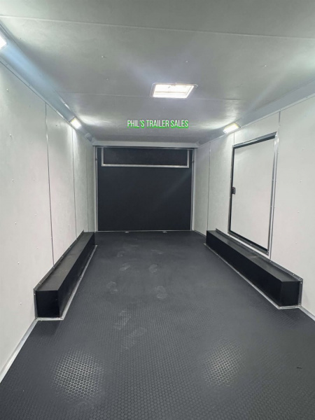 New Pace American 8.5 X28 CARGO SPORT Car / Racing Trailer ESCAPE DOOR SPREAD AXLES & UPGRADED .080 EXTERIOR!